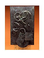 Bronze sculpture titled since euclid 