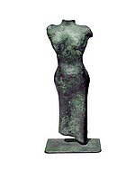 Bronze sculpture titled Kore 