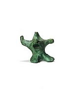 Bronze sculpture of a little alien 