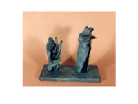 Bronze sculpture titled mothers day 